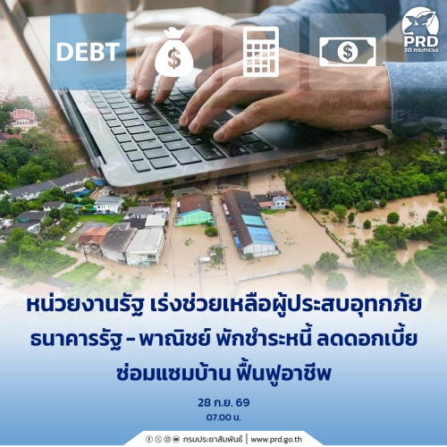 หน่วยงานรัฐ เร่งช่วยเหลือผู้ประสบอุทกภัย 